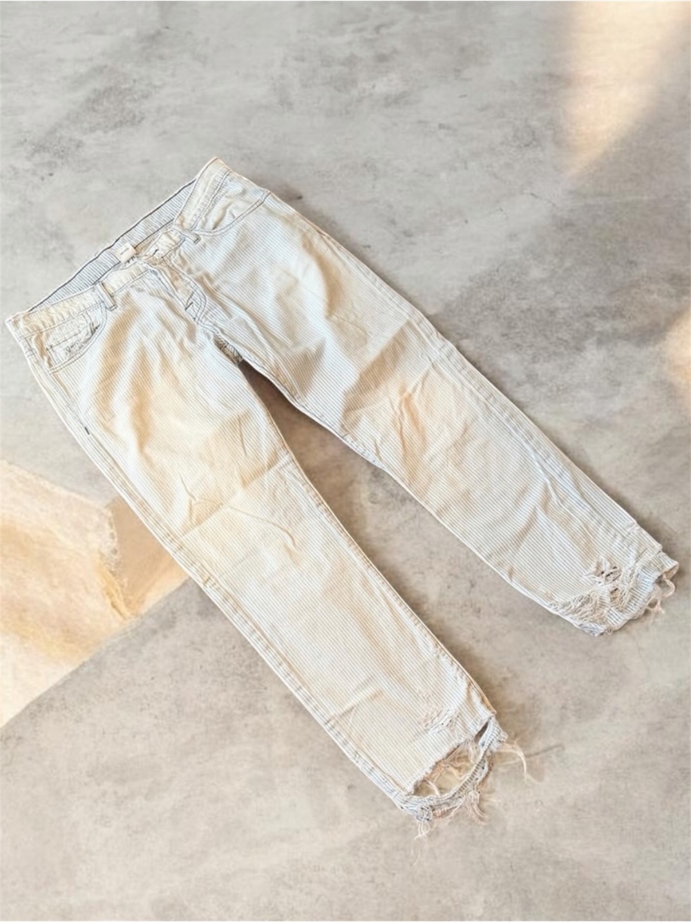 NSF Striped Blue/White Ankle Jeans